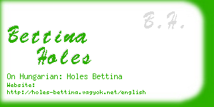 bettina holes business card